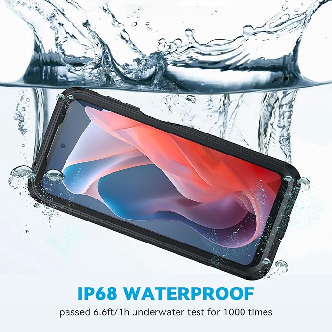 Lanhiem for Moto G Play 2024 Case, IP68 Waterproof Dustproof Shockproof Case - Image 4