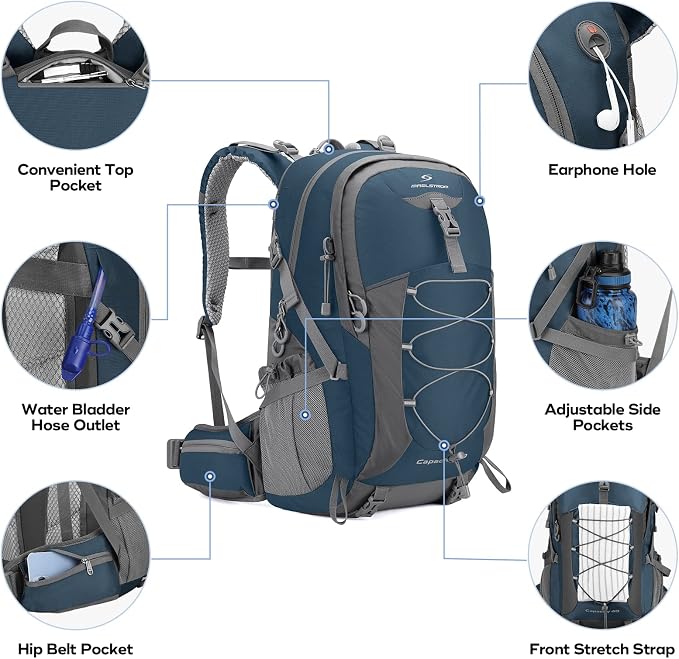 Maelstrom Hiking Backpack, Camping Backpack, 40L Waterproof Hiking Daypack - Image 3