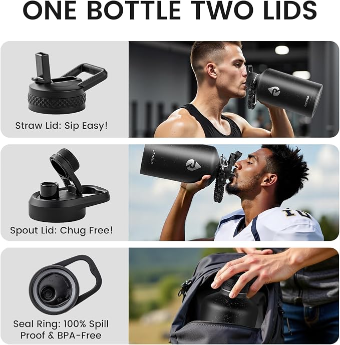 RAYMYLO 128oz Insulated Water Bottle, Triple Wall Vacuum Stainless Steel Water - Image 5
