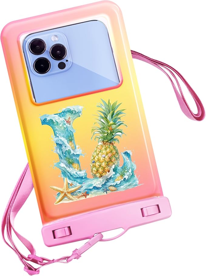 Personalized Initial Waterproof Phone Pouch Case by Unknown