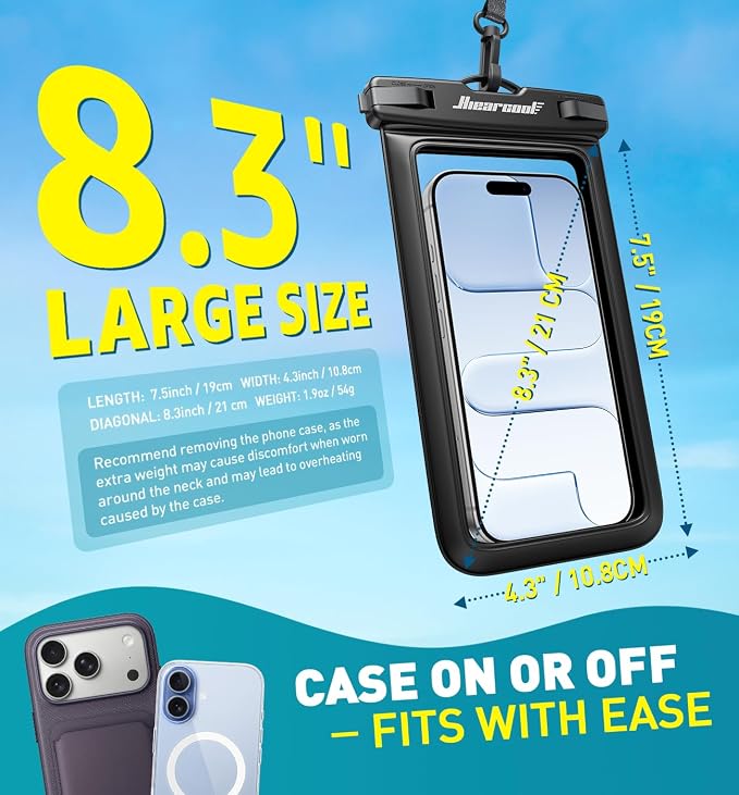 Hiearcool Waterproof Phone Pouch, Waterproof Cell Phone Dry Bag - Image 3