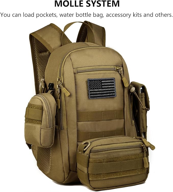 ArcEnCiel 10L/20L Mini X-Small Tactical Backpack MOLLE Daypack Gear Pack - Image 8