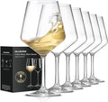 Hlukana Unbreakable Wine Glasses Set of 6, 16 oz Plastic Wine Glasses by Hlukana