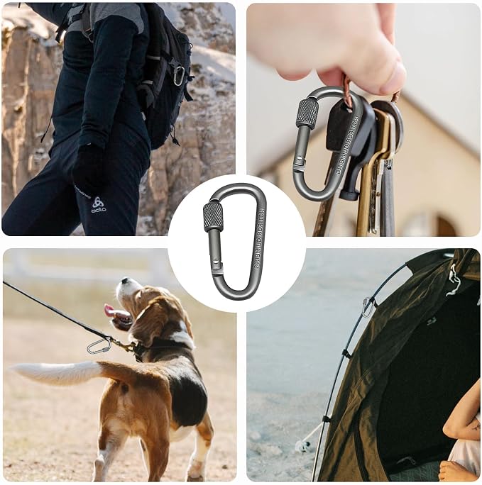 YUCHIYA 8 Pack D-Shape Carabiner Clasp - Image 6