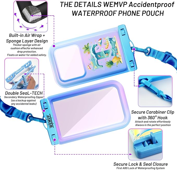 Personalized Initial Waterproof Phone Pouch Case - Image 3