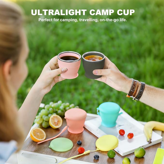 Collapsible Travel Cup, BPA-Free Reusable Water Cup, Lightweight Drinking Cups - Image 9