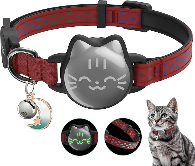 Waterproof Airtag 2nd & 1st Cat Collar, Breakaway Cat Airtag Collar by typecase