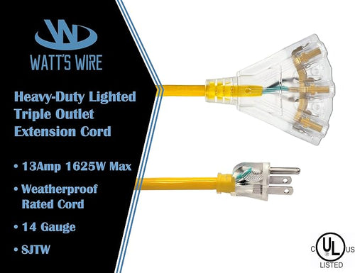 100 ft Outdoor Extension Cord Waterproof - Image 2