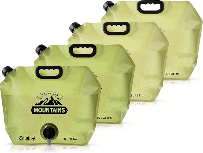 Collapsible 8L Water Storage Bag, BPA-Free Portable Folding Water Jug by MrBulloc