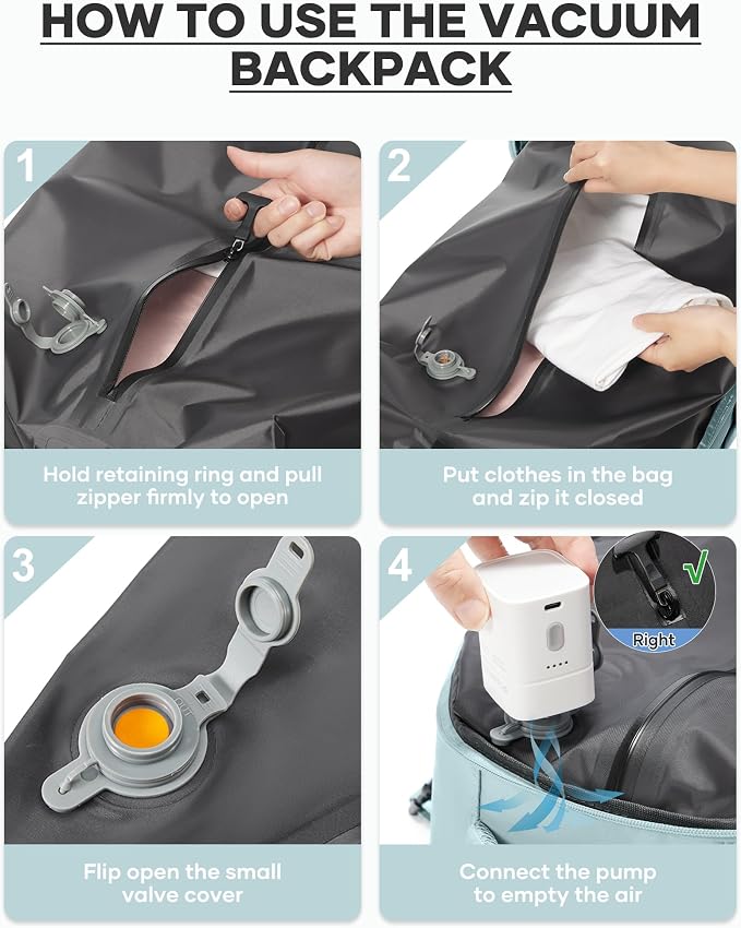 coofay Vacuum Backpack Travel - Image 3