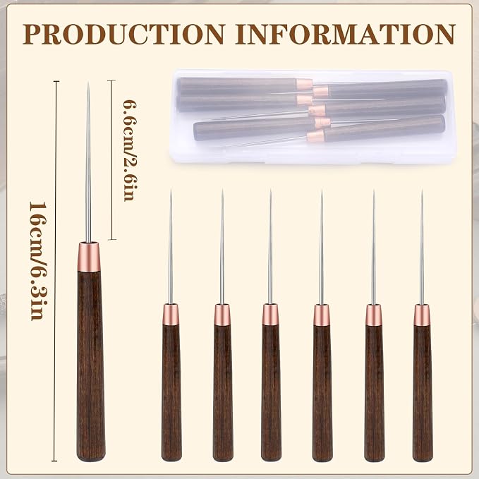 ZXIIXZ 6 Pcs Scratch Awl Tool, Awl Tool Sewing - Image 2