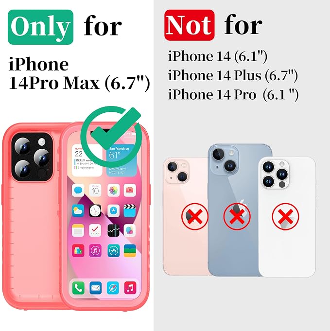 Cozycase Compatible with iPhone 14 Pro Max Waterproof Case - Image 2