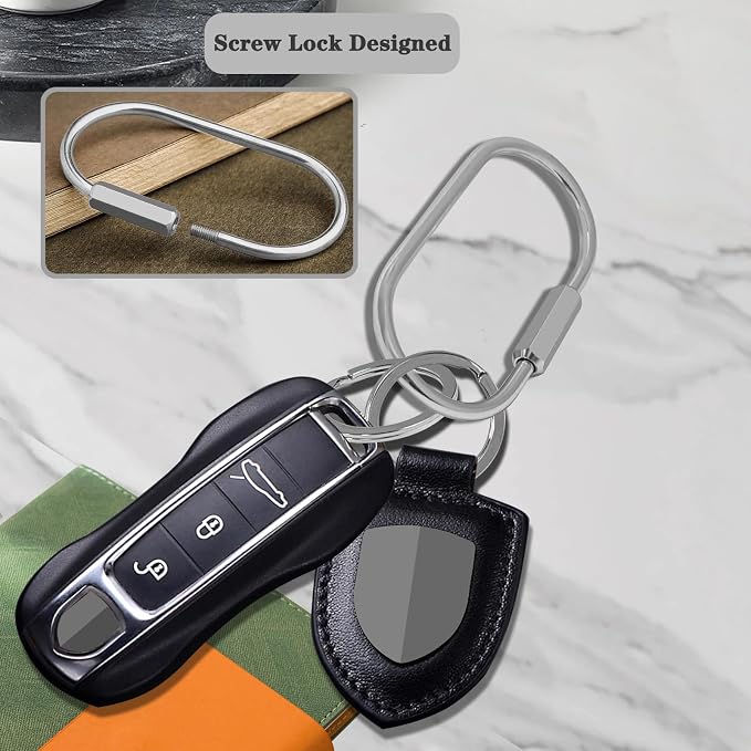 Key Chain, Brass Key Rings 2 Pack Screw Lock Key Organizer - Image 3
