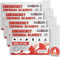 SecuCaptain Survival Emergency Thermal Blankets: Extra Large 84” x63” Space by SecuCaptain