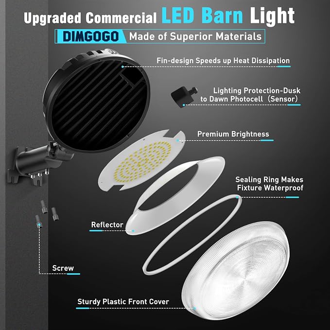 150W LED Barn Light, 20000LM Dusk to Dawn Outdoor Yard Light - Image 8