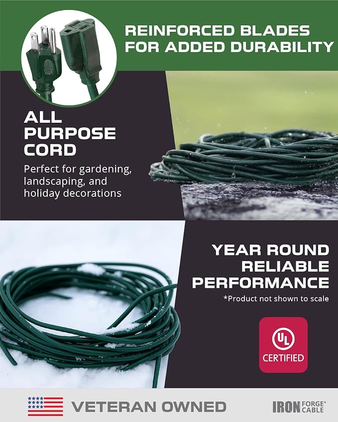 Iron Forge Cable 2 Pack Weatherproof 20 Ft Outdoor Extension Cord - Image 7
