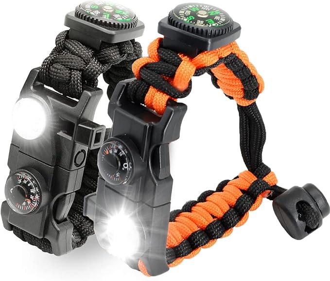 20 in 1 Survival Paracord Bracelet Adjustable Gear Kit by NVioAsport