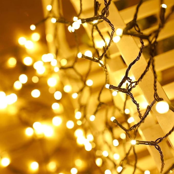 Albelt Solar Christmas String Lights Outdoor/Indoor, 8 Lighting Modes Warm by Albelt