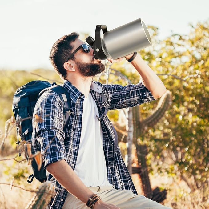 WATERSY Half Gallon Water Bottle Insulated, BPA Free&Leak Proof, 64oz Stainless - Image 7