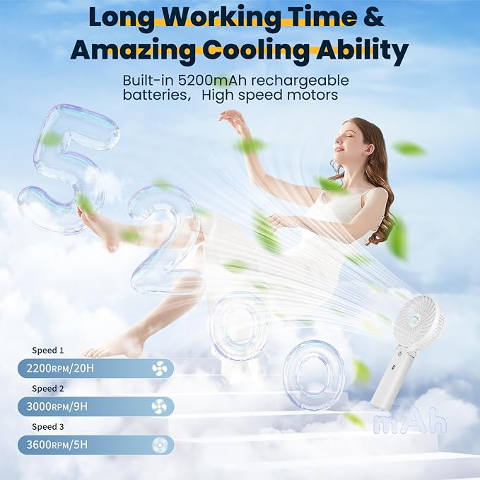 HandFan 5200mAh Portable Handheld Fan - Image 3