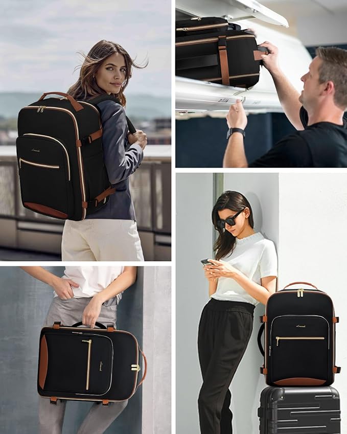 LOVEVOOK 40L Travel Backpack for Women & Men, Airline Approved Carry On Luggage - Image 6