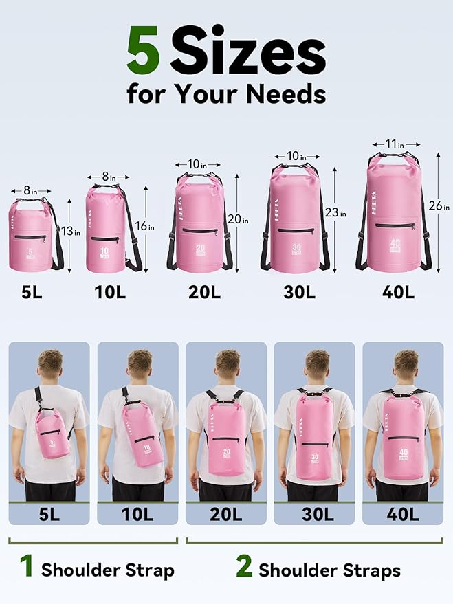 HEETA Waterproof Dry Bag with Front Zippered Pocket - Image 2