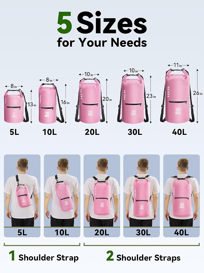 HEETA Waterproof Dry Bag with Front Zippered Pocket - Image 2