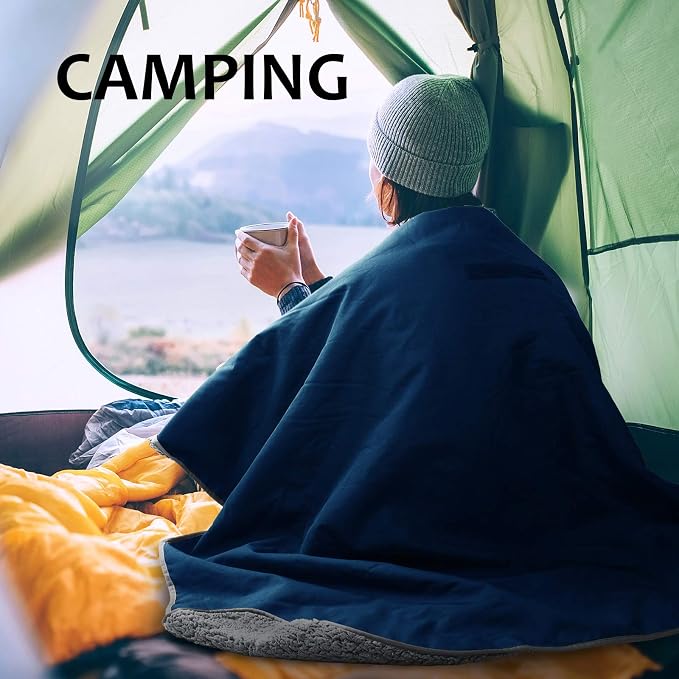 Tirrinia Large Waterproof Outdoor Blanket, Soft Warm Windproof Stadium Blanket - Image 5