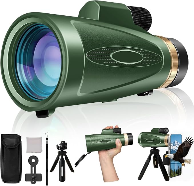 Monocular Telescope 12X60 HD High Power by PhysioPhyx