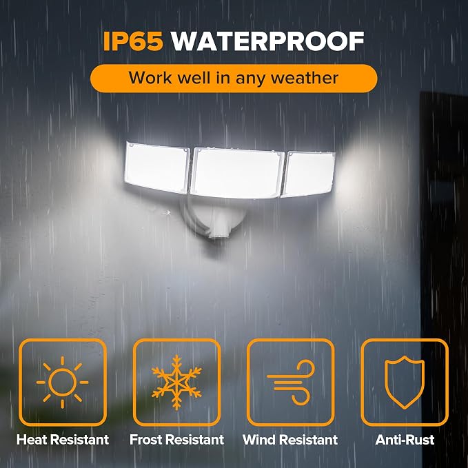 LUTEC 75W 8000 Lumen Floods Light Outdoor, Switch Controlled LED Security Lights - Image 7