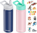 baab 18oz Kids Water Bottle, Insulated Water Bottle by baabKidWatterBottle