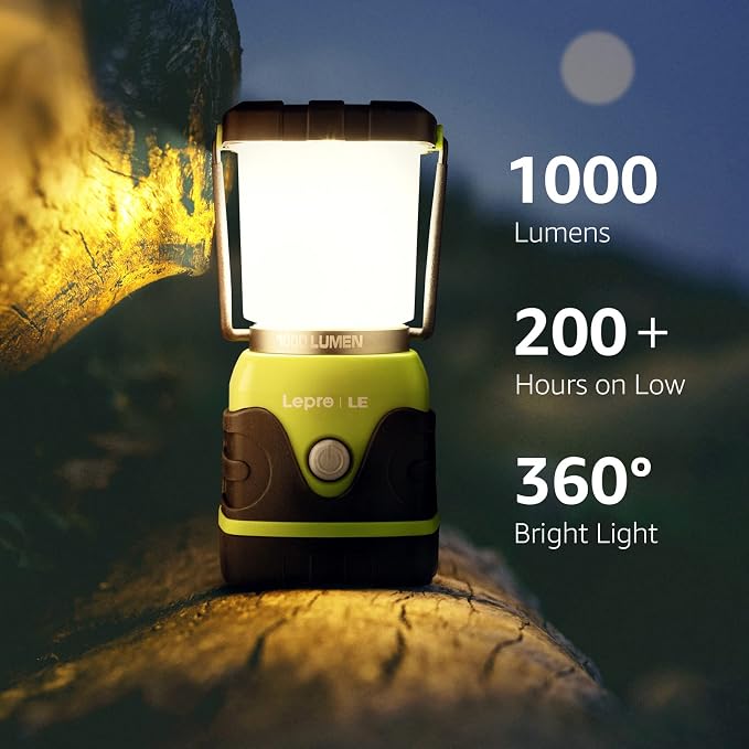 LE 1000LM Battery Powered LED Camping Lantern, Waterproof Tent Light - Image 3
