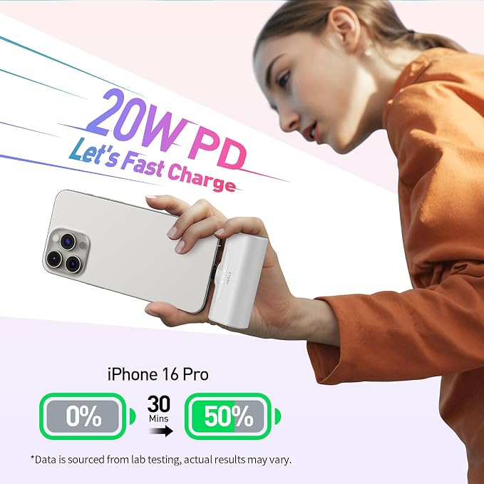 iWALK Portable Charger for iPhone 17/16/15 USB-C Small Power Bank 20W 4 - Image 2