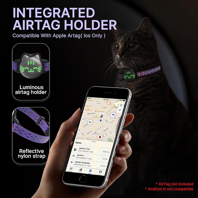 Waterproof Airtag 2nd & 1st Cat Collar, Breakaway Cat Airtag Collar - Image 5