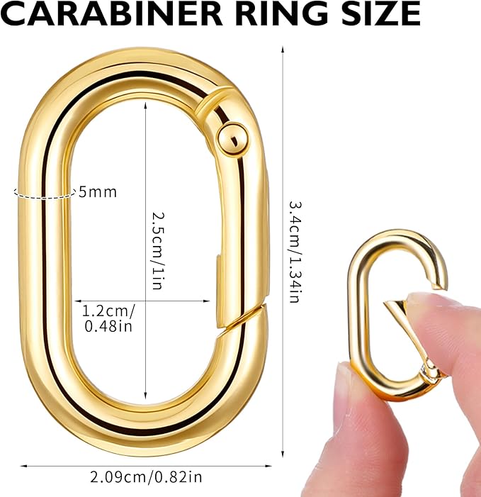 Small Carabiner, O-Ring Key Ring - Image 2