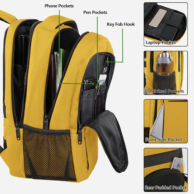 MATEIN Travel Laptop Backpack, Sturdy Anti Theft College School Backpack - Image 2