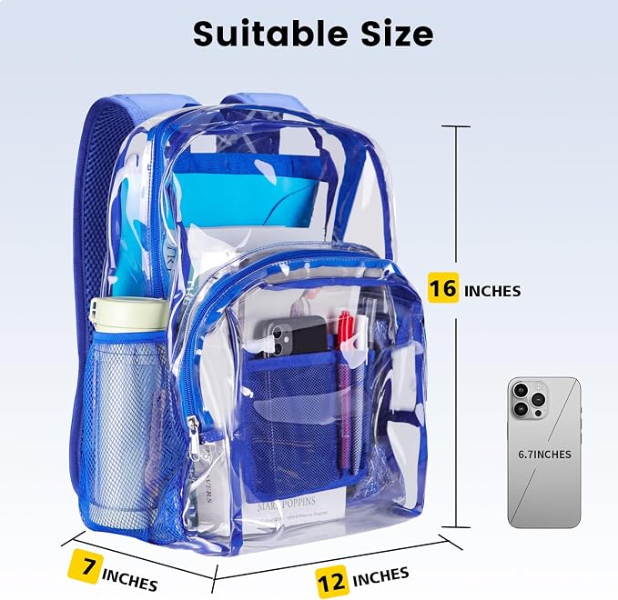 Vorspack Clear Backpack Heavy Duty PVC Transparent Backpack - Image 2