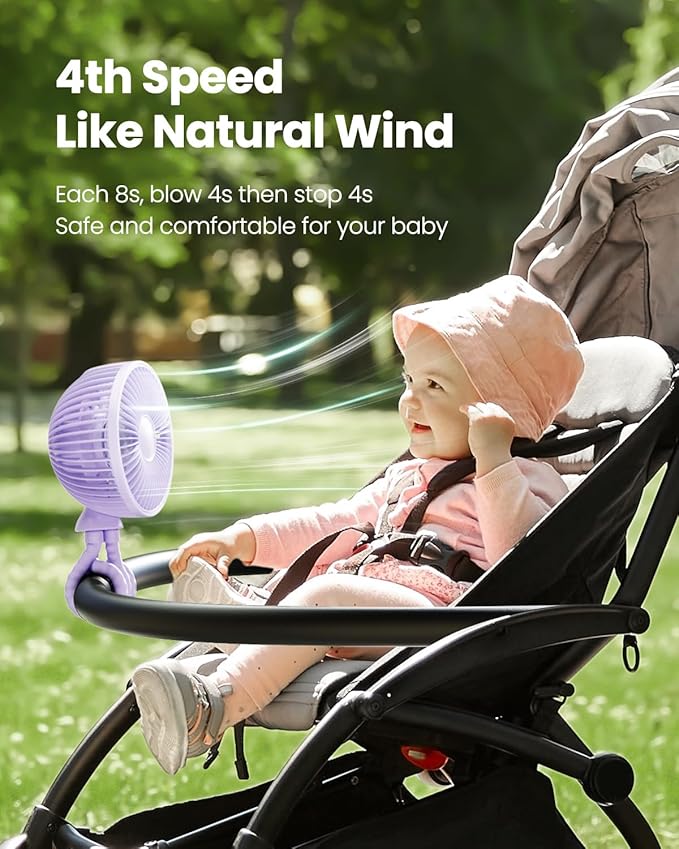 Gaiatop Oscillating Baby Stroller Fan - Image 5