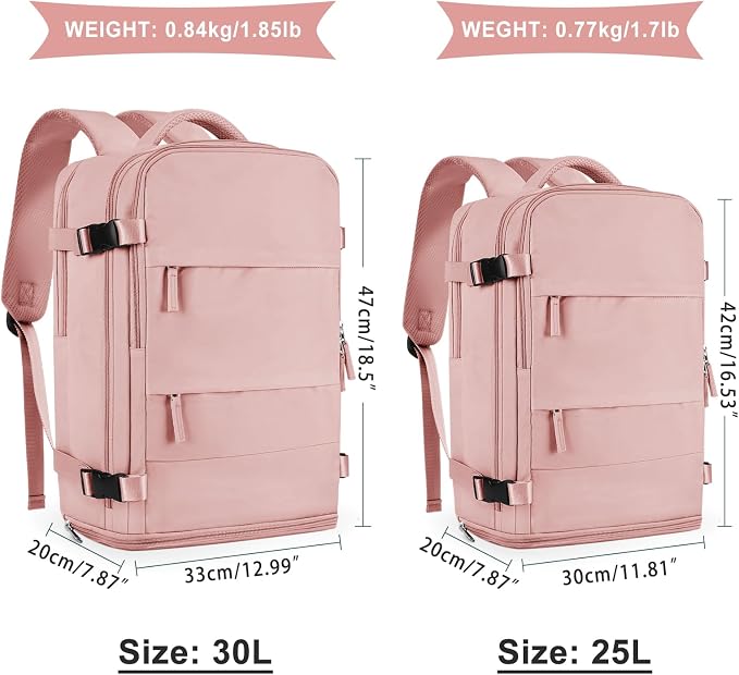 coowoz Large Travel Backpack For Women Men, Carry On Backpack Flight Approved - Image 3