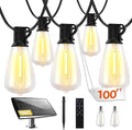 Bdrofn 100FT Solar String Lights Outdoor Waterproof, Solar Patio Lights by Bdrofn