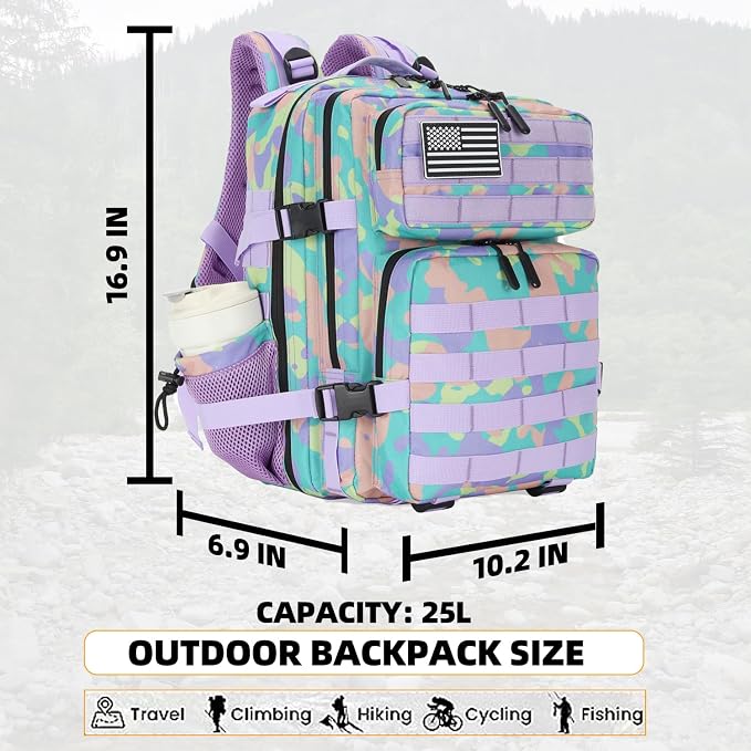 Lovelinks21 25L Tactical Military Backpack Small Travel Backpack - Image 2