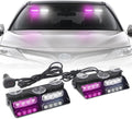 XRIDONSEN 2 in 1 Emergency Dash Strobe Lights Purple White Interior Front/Rear by XRIDONSEN