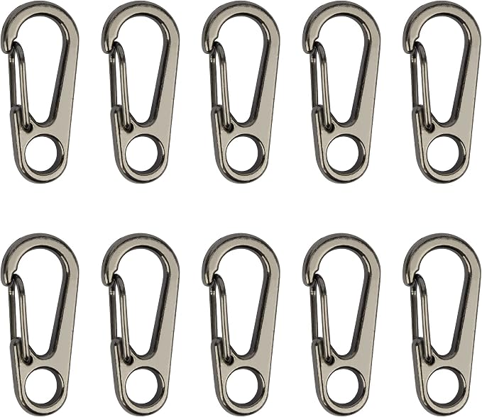 SWATOM Small Mini Carabiner Clip Tiny Spring Snap Hook Keychains Micro by SWATOM