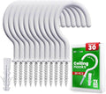 30 Pcs Ceiling Hooks for Hanging Plants, Utensils and Lights, 1-1/4 inch Vinyl by Etoolia