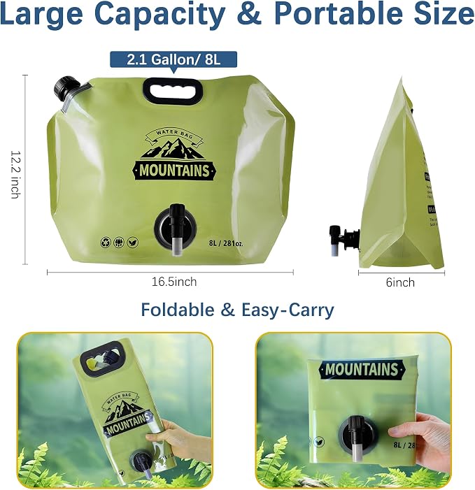 Water Jug Camping 2.1 Gallon Collapsible - Image 2