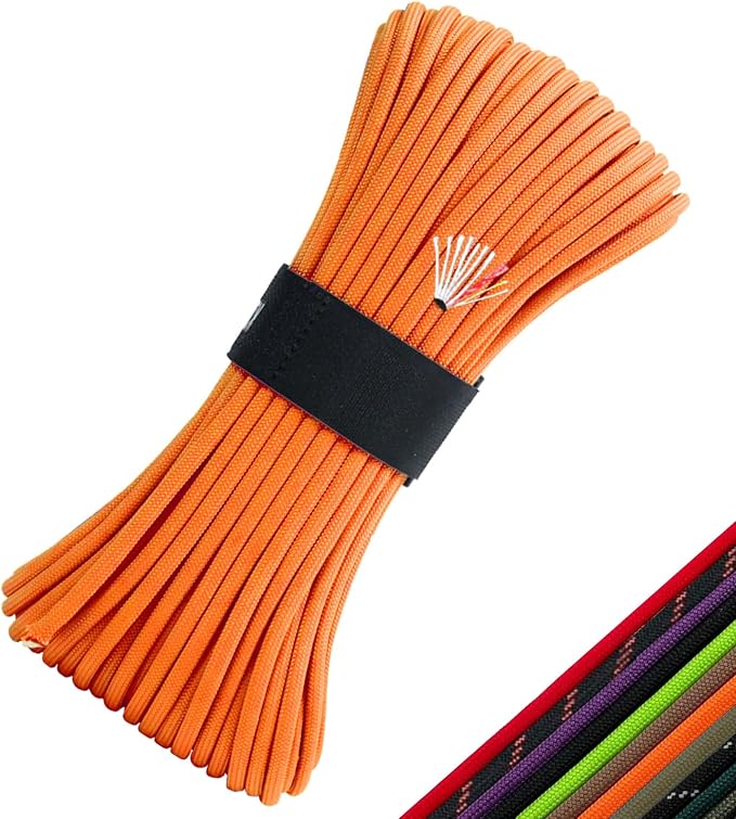 Survival Paracord 550 Fire Paracord Survivor Cord Nlyon Rope 10 Strands US by KOKKOYA