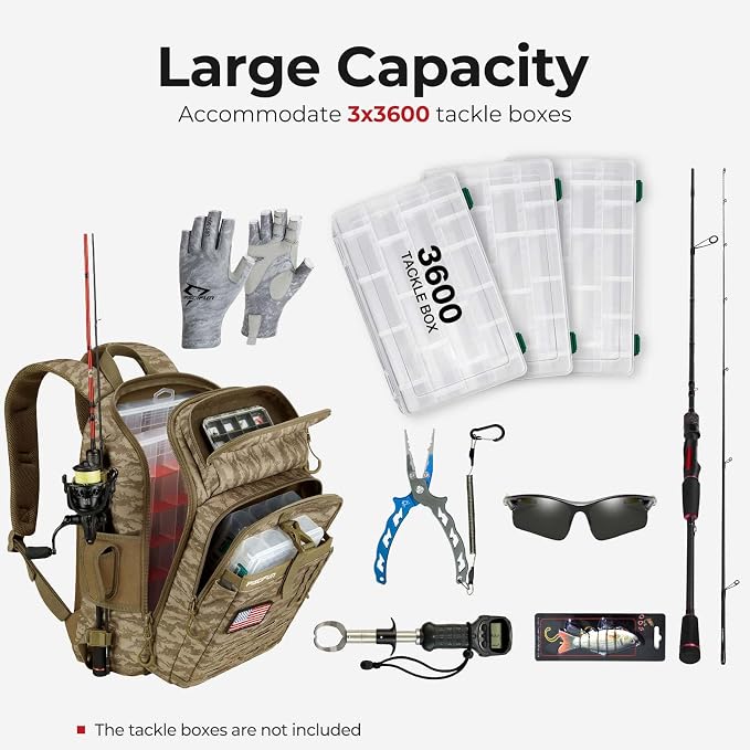 Piscifun Fishing Tackle Backpack - Image 5
