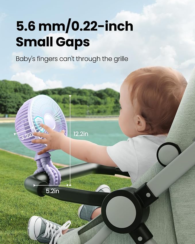 Gaiatop Oscillating Baby Stroller Fan - Image 3