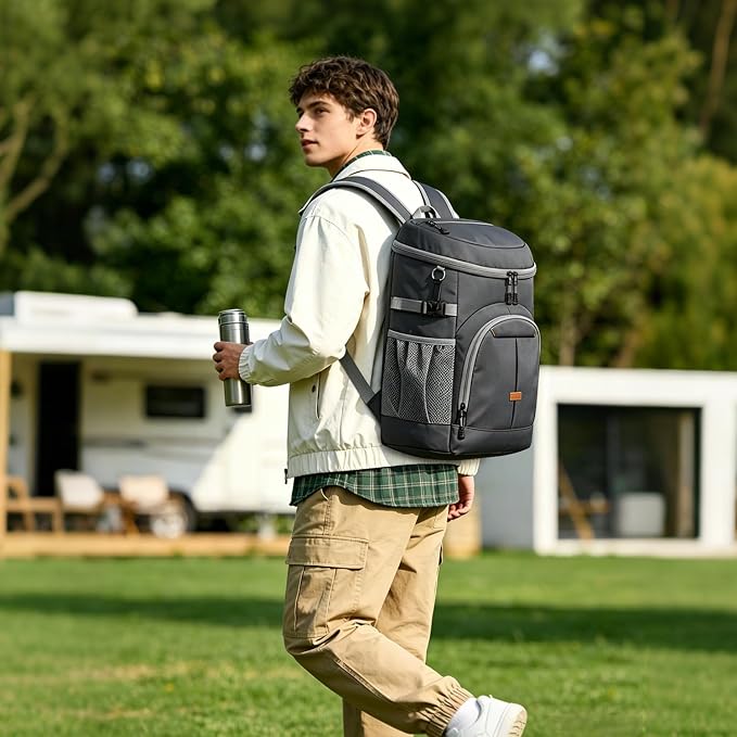 Pritent Cooler Backpack for Men Women Insulated Waterproof Backpack Cooler Leak - Image 2