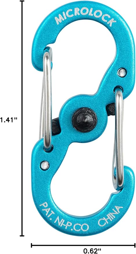 Nite Ize S-Biner MicroLock Aluminum, Locking Keychain Carabiner, 5 Pack - Image 10
